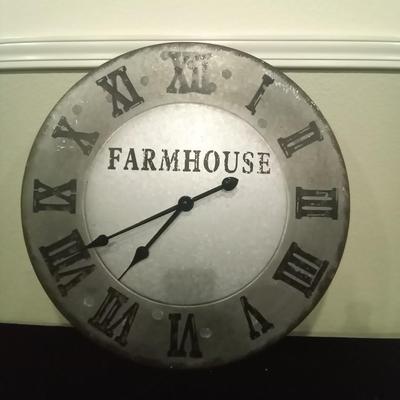 LOT 111  FARMHOUSE WALL CLOCK AND MORE