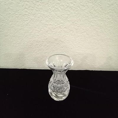 LOT 115  FENTON GLASS SHOE, CRYSTAL CANDY DISH AND VASE