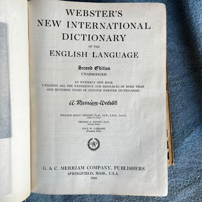 Webster international dictionary 2nd edition