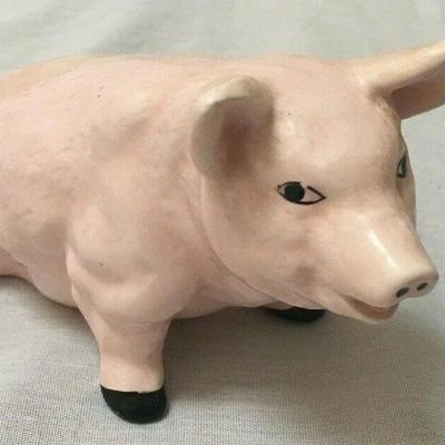 Pig Figurine Vintage Original Artmark Ceramic Pink Pig