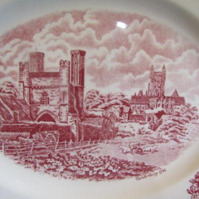Johnson Bros Pink and White Old Castle Serving Dishes (#13)