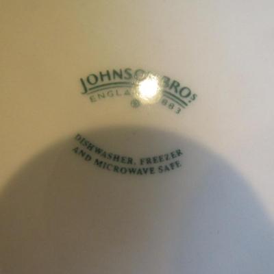 Johnson Bros Pink and White Old Castle Serving Dishes (#13)