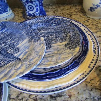 Collection of Blue and White Dinnerware- Assorted Makers (#15)