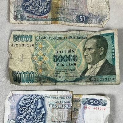 Greek and Turkish Currency 