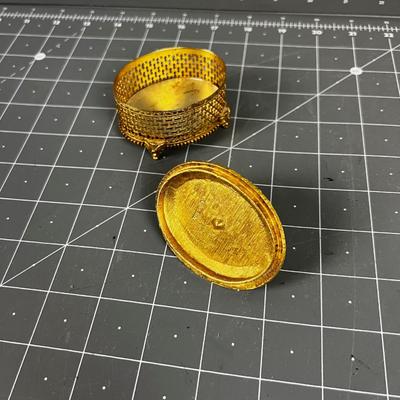 Firenze Gold Ring Box for Dresser Top