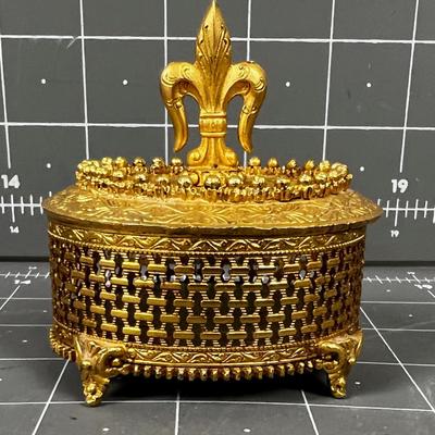 Firenze Gold Ring Box for Dresser Top