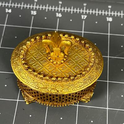 Firenze Gold Ring Box for Dresser Top