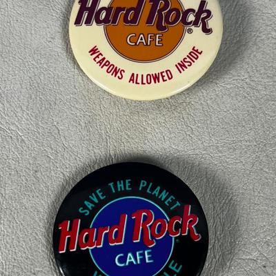 2 Vintage Hard Rock CafÃ© Pins 
