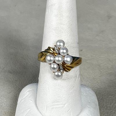 Pearl Ring 14K.  GOLD 