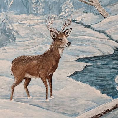 "Buck in the snow"