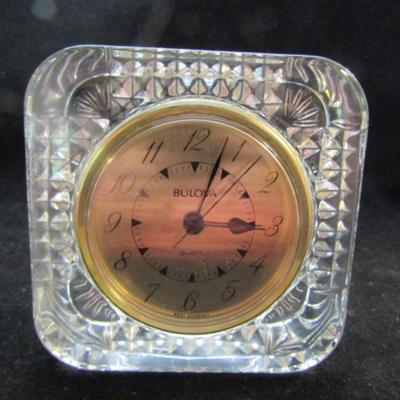 Bulova Crystal Desktop Clock- Made in France (#29)