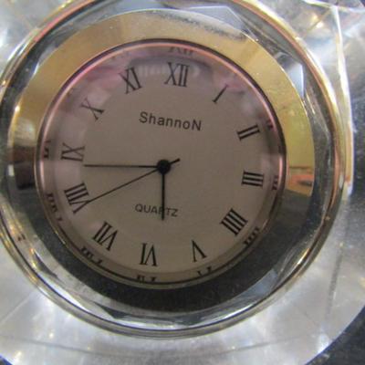 Shannon Crystal Desktop Clock- Hanging Pocket Watch Style (#30)
