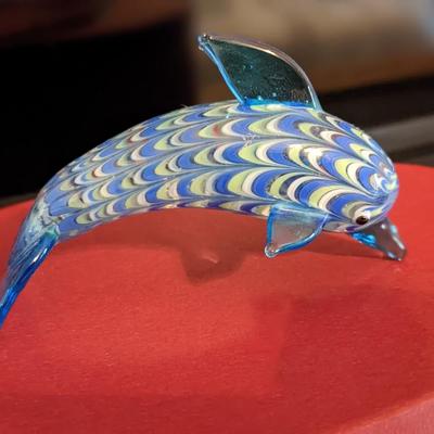 Fitz and Floyd Dolphin Glass Menagerie Figurine