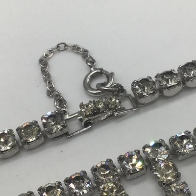 Rhinestone Necklace With Safety Clip