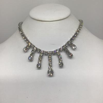 Rhinestone Necklace With Safety Clip