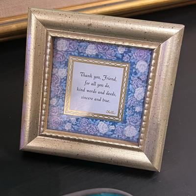 Lamp, Picture Frame, Candlestick and Trinket pot