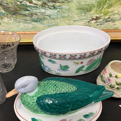 Porcelain and Glass decoration lot