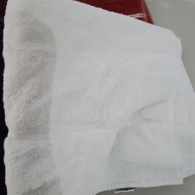 #11 Car/Rags, Six worn bath towels