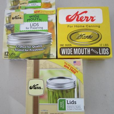 #33 3 boxes of Wide mouth canning lids