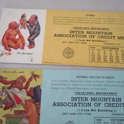 #50 Vintage calendar pages from Intermountain Association of Credit Men