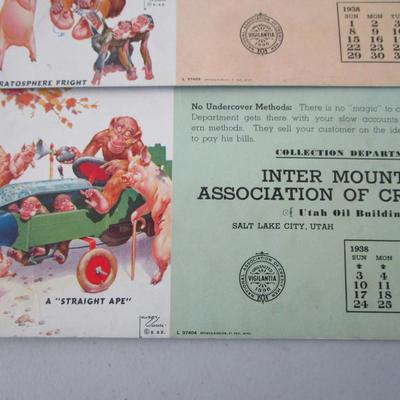 #50 Vintage calendar pages from Intermountain Association of Credit Men