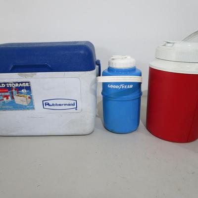 #71 Ice chest, and cooler jugs