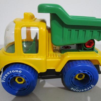 #74 Vintage Tonka metal Jeep and  vintage take apart dump truck