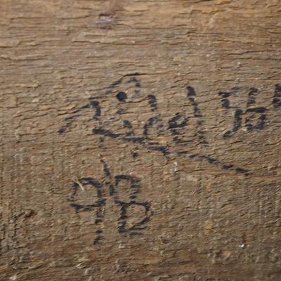 PRIMITIVE 13" CLAPBOARD SIDED HAND-CRAFTED CLAPBOARD HOUSE ARTIST SIGNED.