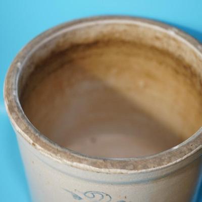 #2 EARTHENWARE CROCK W/ STONEWARE CANNING CROCK (NO LID) BROWN