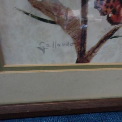 LOT 181. BLUE ANGEL PICTURE AND FLOWER  WALL ART