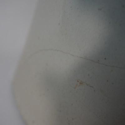 #5 BROWN & EARTHWARE COLORED BUTTER CHURN- HAIRLINE CRACKS /