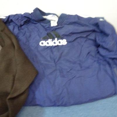 LOT 189 MENS CLOTHING INCLUDING CEZANI MENS SHIRT WITH TAGS, ADIDAS GEAR, SOOCER SHIRT, ETC