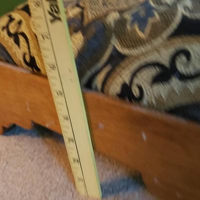 Vintage Upholstered Stickley Syracuse Rocker and Ottoman