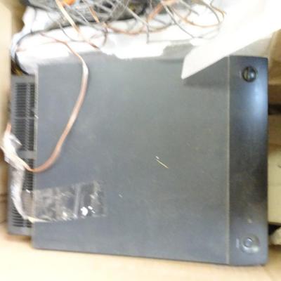 LOT 190. DVD HOME THEATRE SPEAKERS WOOFER AND SOME OF THE SMALL SPEAKERS ONLY