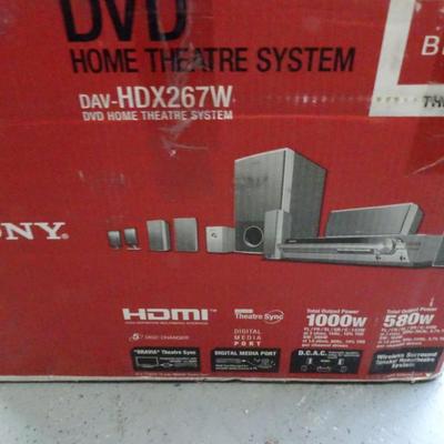 LOT 190. DVD HOME THEATRE SPEAKERS WOOFER AND SOME OF THE SMALL SPEAKERS ONLY