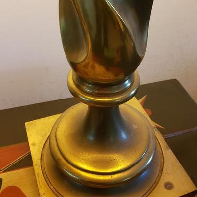 Large Brass "Stiffel " lamps, heavy and cool!