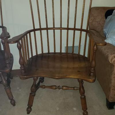 Two Tall Funky Stickley Windsor back chairs