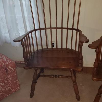 Two Tall Funky Stickley Windsor back chairs