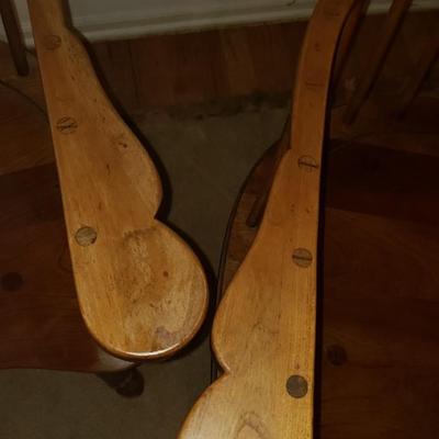 Two Tall Funky Stickley Windsor back chairs