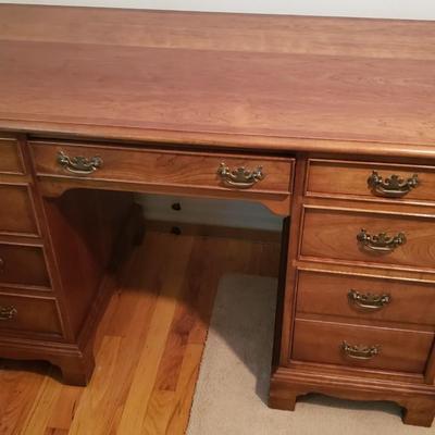 Leopold Stickley desk with brass handles