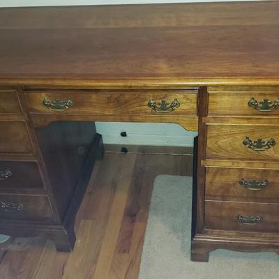 Leopold Stickley desk with brass handles