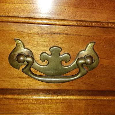 Leopold Stickley desk with brass handles