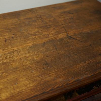 ANTIQUE JP SPOOL SIX DRAWER COUNTER SEWING  SPOOL CABINET