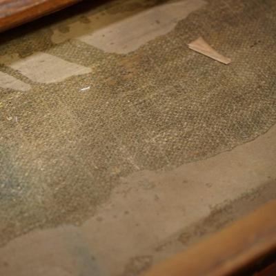 ANTIQUE JP SPOOL SIX DRAWER COUNTER SEWING  SPOOL CABINET