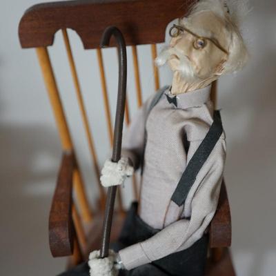 FOLK ART- CHARACTERS GRANPA AND GRANDMA HAND CRAFTED IN THE OZARKS