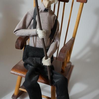 FOLK ART- CHARACTERS GRANPA AND GRANDMA HAND CRAFTED IN THE OZARKS