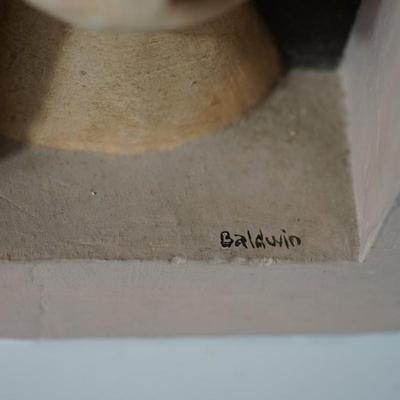 PAIR OF CERAMIC SCULPTURES BY GUY BLADWIN MILWAUKEE ARTIST -UNIQUE