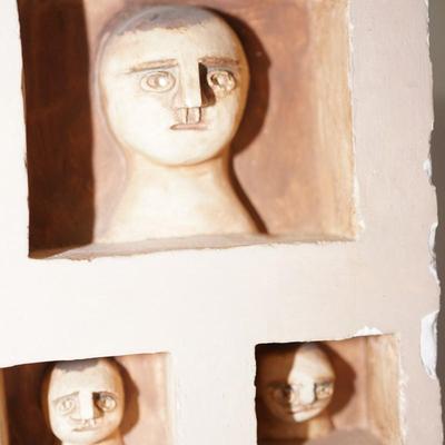 PAIR OF CERAMIC SCULPTURES BY GUY BLADWIN MILWAUKEE ARTIST -UNIQUE