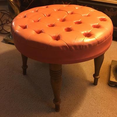 Round Foot Stool or Small Ottoman, MCM