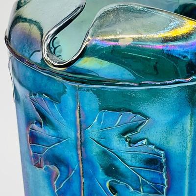 Iridescent Carnival Glass ~ Grape Pitcher & Egg Tray